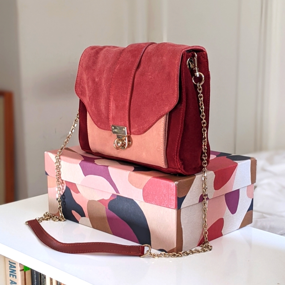 Sezane Tiger bag in Terracotta Multico
